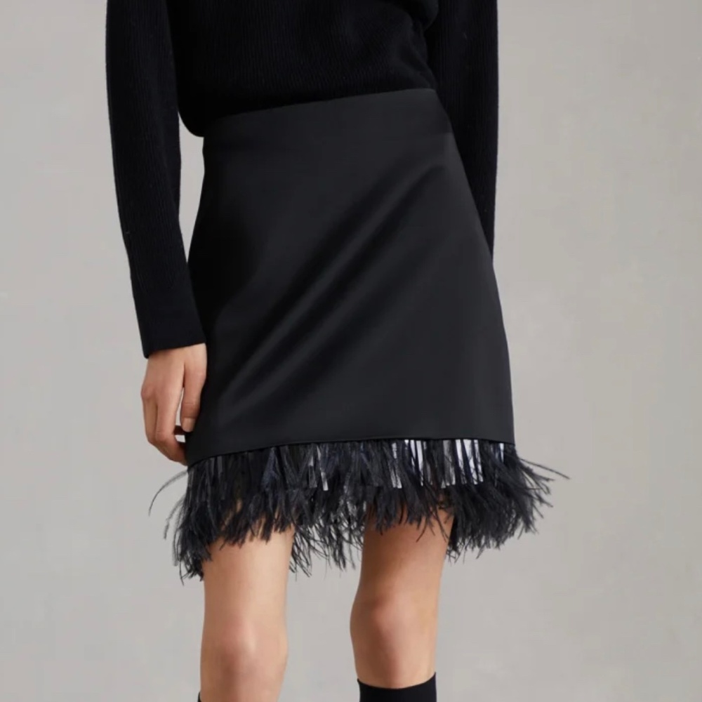 Brunello Cucinelli Mini Couture Feather Trimmed Skirt